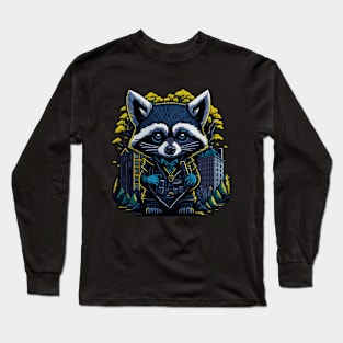 Raccoon Agent Long Sleeve T-Shirt